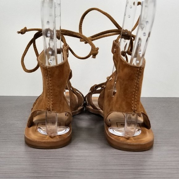 Dolce Vita Jasmyn Lace Up Gladiator Sandal, Cognac Suede, Womens Size 7.5 M - Picture 5 of 12